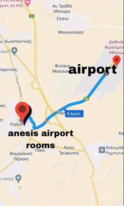 Anesis Airport Rooms 306 Koropíon Exterior foto